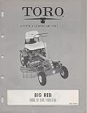 1965 TORO BIG RED RIDING LAWNMOWER PARTS LIST MANUAL 51060/51070-500001 & UP