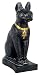 Bastet Egyptian Cat, Black and Gold Finish, 7"H