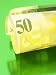 Foreign Currency of Rolled Fifty Franc Swiss Banknote Photographic Poster Print, 18x2...