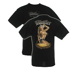 HUSTLER T-SHIRTS - PINUP GIRL T-SHIRTS - GUN PLAY HUSTLER SHIRT - BEST PRICE!