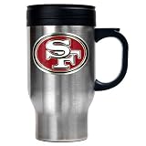 San Francisco 49ers 16oz Stainless Steel Travel Mug (Primary Logo)