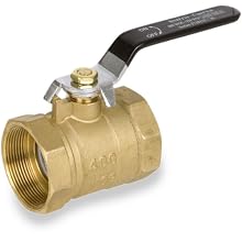 Smith-Cooper International 8135 Series Brass Ball Valve, Inline, Lever Handle, NPT Female