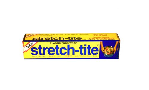 Stretch-Tite Premium Plastic Food Wrap, 500 Sq. Ft. Roll (Pack of 4)