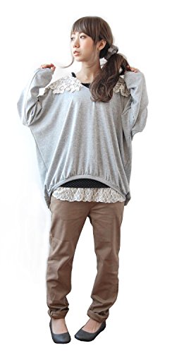 [アンドイット] and it_ ツイル＆デニムゆるストレッチイージーパンツ