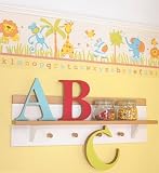 Izziwotnot - ABC Safari Nursery Wallpaper Border
