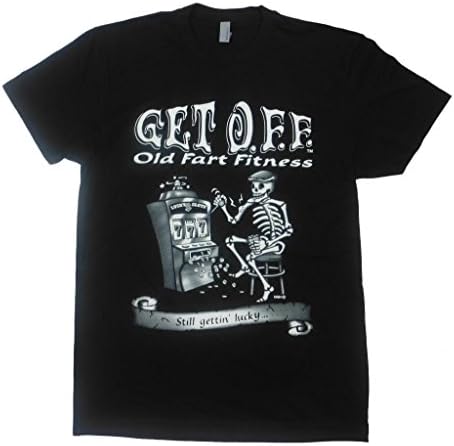 OFF Lifestyle Old Fart Fitness Still Gettin' Lucky Casino T-Shirt Small Black