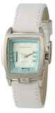 Kahuna Stainless Steel Ladies Aqua Analogue Dial & White Leather Strap Watch