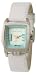 Kahuna Stainless Steel Ladies Aqua Analogue Dial & White Leather Strap Watch
