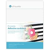 Silhouette Printable Adhesive Cardstock 8.5"X11" 8/Pkg-White