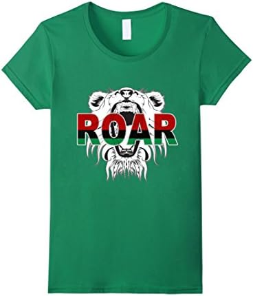 Women's I Am A Lion - Bold And Brave - Hear Me Roar - T-Shirt  Small Kelly Green
