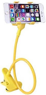 Phone Holder , Lazy Bracket Universal Cell Phone Holder Stand 360 Degree for Smart Mobile Phones, Iphone 6 Plus/6/5s/4, Samsung Galaxy , Most Mobile Cell Phones and Gps (Yellow)