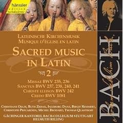 Edition Bachakademie Vol. 72 (Lateinische Kirchenmusik 2  BWV 235-238, 240-242,1081)