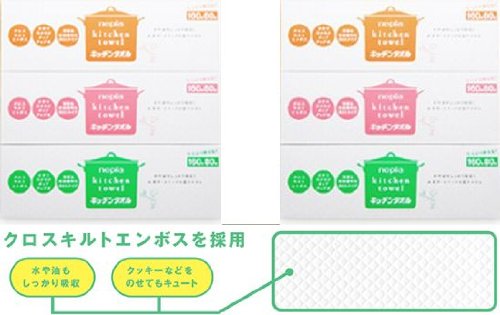 ネピア キッチンタオルボックス 160枚 80組*3P
