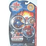 Bakugan BAKUPEARL Series Starter Pack with BLUE STORM SKYRESS, RED WARIUS and Brown Mystery Marble