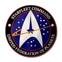 STARFLEET COMMAND - STAR TREK - CHROME - Sticker Decal - #M031
