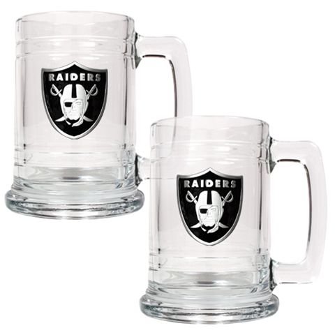 Oakland Raiders Set of 2 Beer Mugs