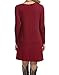 MOLERANI Women's Casual Plain Long Sleeve Simple T-shirt Loose Dress (XL, Wine Red)