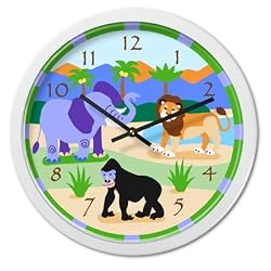 Olive Kids - Wild Animals Clock (White)