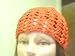 Cp110, Hand Crocheted Orange Color Rayon Cotton Gimp Skull Cap for Men Women and Teens