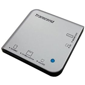 Transcend Portable Multi-Card Reader - Card reader ( CF I, CF II, Memory Stick, MS PRO, Microdrive, MMC, SD, MS Duo, xD, MS PRO Duo, miniSD, MMCplus ) - Hi-Speed USB