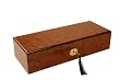 Watch Box for 6 Watches Burlwood Finish Gold Tone Hardware Lined Pocket Lock and Key SALE
