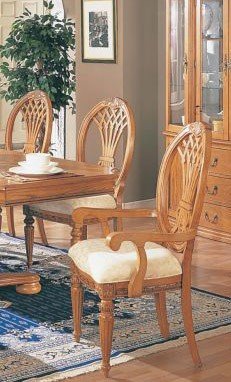 2 Elegant Dining Arm Solid Wood