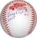 Lenny Dykstra Autographed/Hand Signed World Series Baseball with Nails Inscription
