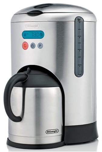 DeLonghi Esclusivo DCM485 10-Cup Thermal Carafe and Coffeemaker, Brushed Stainless Steel