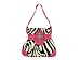 Zebra Striped Cinch Bag Rhinestone Gothic Cross Pink