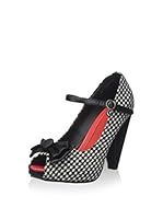 T.U.K. Zapatos peep toe (Negro)