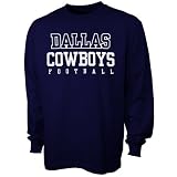 Reebok Dallas Cowboys Navy Blue Practice Long Sleeve T-shirt