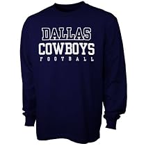 Reebok Dallas Cowboys Navy Blue Practice Long Sleeve T-shirt