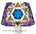 Shalom - Star of David Hand Painted Stained Glass Tiffany Style Joan Baker Night Ligh...