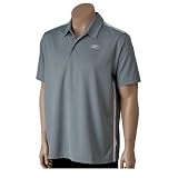 Men's Reebok Play Dry Short Sleeve Polo - Grey/White