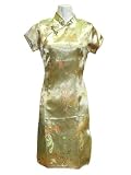 Royal yellow dragon and phoenix dress