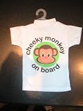 Cheeky Monkey on Board Car sign mini T-shirt, Baby on Board