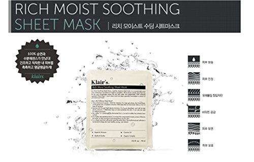 KLAIRS Rich Moist Sheet Mask 1sheet, Korean Cosmetics, Korean Beauty, Kpop Beauty, Kstyle