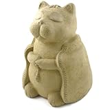 IMAGE OF Meditating Cat - Cast Stone Garden Sculpture, large size