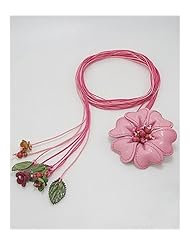 Light Pink Flower Leather Belt