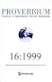 Proverbium: Yearbook of International Proverb Scholarship (No. 16, 1999)