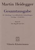 Gesamtausgabe. 4 Abteilungen: Gesamtausgabe 3. Abt. Bd. 64: Der Begriff der Zeit