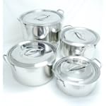 4 Stainless Steel Stock Pots - Rice Pots - 8 pack.