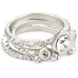 Andrew Hamilton Crawford Elegant Silver 3-Piece Rin