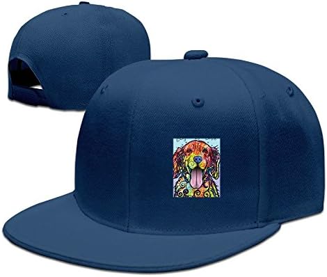 Lovely Rainbow Dog Golden Retriever Face Flat Brim Baseball Snapback Hat