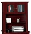 Manchester Hutch With 2 Glass Doors in Mahogany Finish By Bestar Furniture