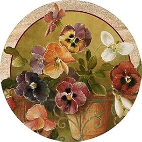 Set of Four Pansies Thirstystone Drink Coasters - Style TSFV4 by Gift Warehouse