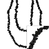 Genuine Onyx Stone Chip One Strand Layer Necklace 36