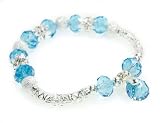 Capri Blue Single Strand Queen Swarovski Crystal Bracelet