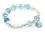 Capri Blue Single Strand Queen Crystal Bracelet