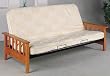 Oak and Metal Futon